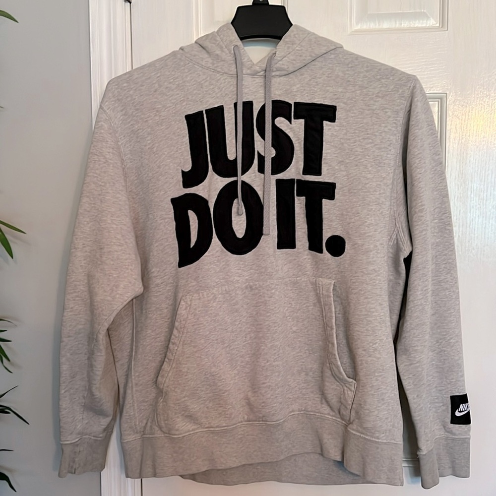 Nike just do it gray hoodie L